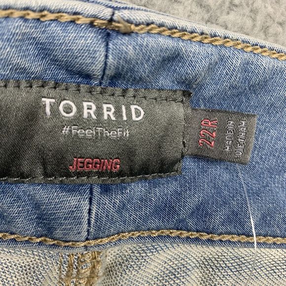 Torrid Jeans Womens 22R Jeggings Light Wash HIgh Rise Denim Stretch - Picture 10 of 16
